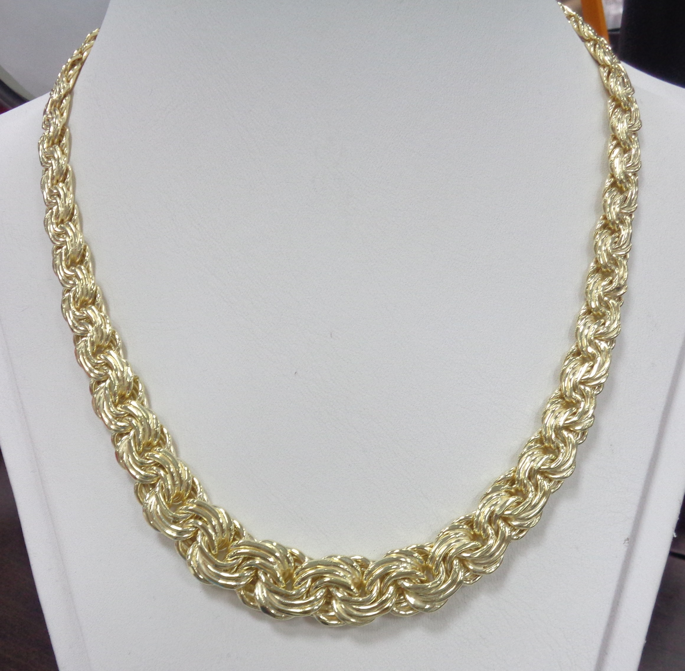 Серебряное колье плетение "Фантазийное"